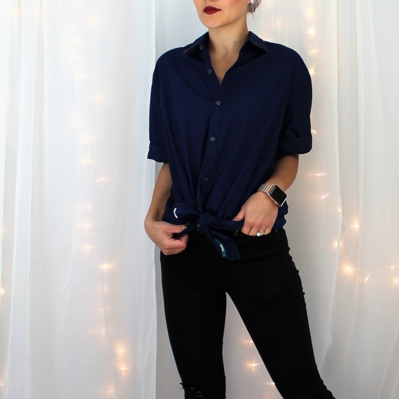 Scotch & Soda Tops - Scotch & Soda Navy Blue Button Down Shirt